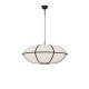 9061107 Висечка светилка Brera 1xE27 бел лен и црн метал Nova Luce